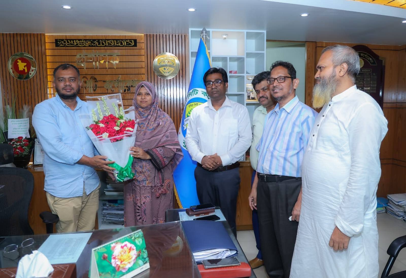 কুমিল্লা সিটি কর্পোরেশনে নবনিযুক্ত এক্সিকিউটিভ ম্যাজিস্ট্রেট নাজিয়া হোসেনের যোগদান