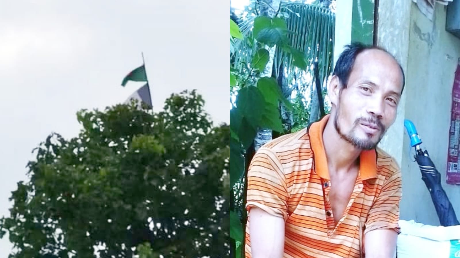 জৈন্তাপুরে ফ্রান্সের পতাকা টানাতে গিয়ে ৬০ ফুট উঁচু গাছ থেকে পড়ে যুবকের মৃত্যু